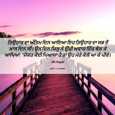 Picture 06 - ਯੂਹੰਨਾ 7:37 PANIRV - ਤਿਉਹਾਰ ਦਾ ਅੰਤਿਮ - Bible Verse Picture