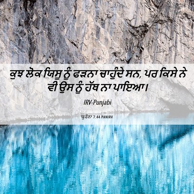 Picture 06 - ਯੂਹੰਨਾ 7:44 PANIRV - ਕੁਝ ਲੋਕ ਯਿਸੂ ਨੂੰ - Bible Verse Picture