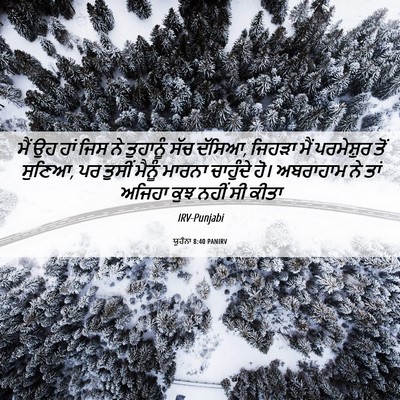Picture 06 - ਯੂਹੰਨਾ 8:40 PANIRV - ਮੈਂ ਉਹ ਹਾਂ ਜਿਸ ਨੇ - Bible Verse Picture