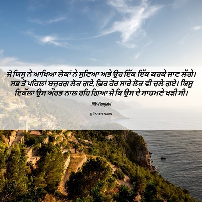 Picture 06 - ਯੂਹੰਨਾ 8:9 PANIRV - ਜੋ ਯਿਸੂ ਨੇ ਆਖਿਆ - Bible Verse Picture