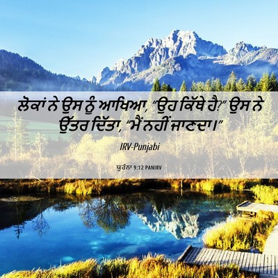 Picture 06 - ਯੂਹੰਨਾ 9:12 PANIRV - ਲੋਕਾਂ ਨੇ ਉਸ ਨੂੰ - Bible Verse Picture
