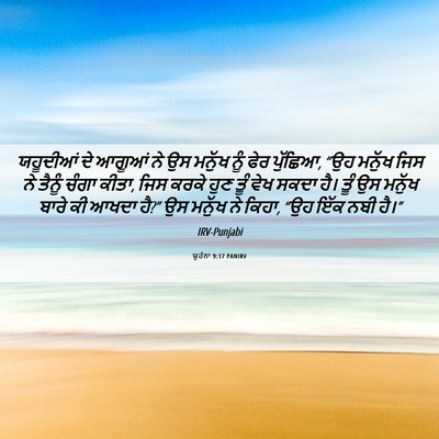 Picture 06 - ਯੂਹੰਨਾ 9:17 PANIRV - ਯਹੂਦੀਆਂ ਦੇ ਆਗੂਆਂ - Bible Verse Picture
