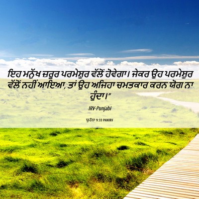 Picture 06 - ਯੂਹੰਨਾ 9:33 PANIRV - ਇਹ ਮਨੁੱਖ ਜ਼ਰੂਰ - Bible Verse Picture