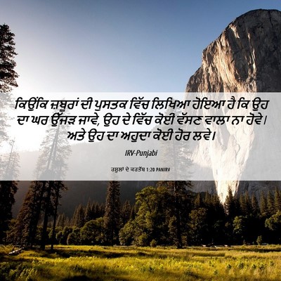 Picture 06 - ਰਸੂਲਾਂ ਦੇ ਕਰਤੱਬ 1:20 PANIRV - ਕਿਉਂਕਿ ਜ਼ਬੂਰਾਂ ਦੀ - Bible Verse Picture