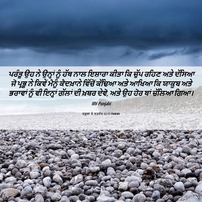 Picture 06 - ਰਸੂਲਾਂ ਦੇ ਕਰਤੱਬ 12:17 PANIRV - ਪਰੰਤੂ ਉਹ ਨੇ ਉਨ੍ਹਾਂ - Bible Verse Picture