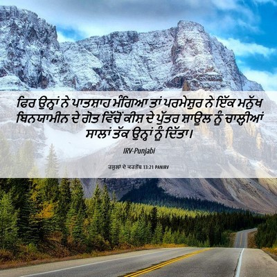 Picture 06 - ਰਸੂਲਾਂ ਦੇ ਕਰਤੱਬ 13:21 PANIRV - ਫਿਰ ਉਨ੍ਹਾਂ ਨੇ - Bible Verse Picture