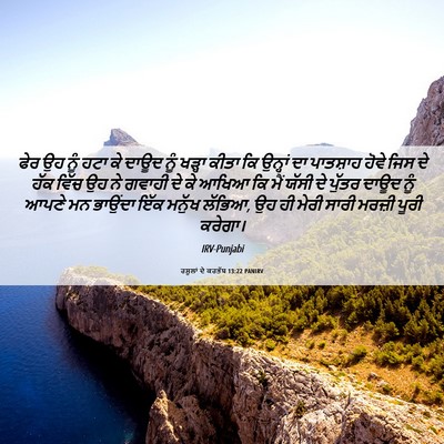 Picture 06 - ਰਸੂਲਾਂ ਦੇ ਕਰਤੱਬ 13:22 PANIRV - ਫੇਰ ਉਹ ਨੂੰ ਹਟਾ ਕੇ - Bible Verse Picture