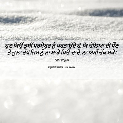 Picture 06 - ਰਸੂਲਾਂ ਦੇ ਕਰਤੱਬ 15:10 PANIRV - ਹੁਣ ਕਿਉਂ ਤੁਸੀਂ - Bible Verse Picture