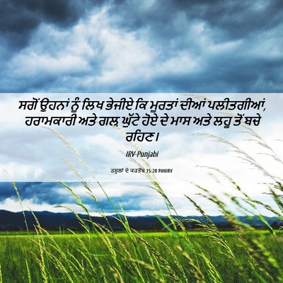 Picture 06 - ਰਸੂਲਾਂ ਦੇ ਕਰਤੱਬ 15:20 PANIRV - ਸਗੋਂ ਉਹਨਾਂ ਨੂੰ ਲਿਖ - Bible Verse Picture