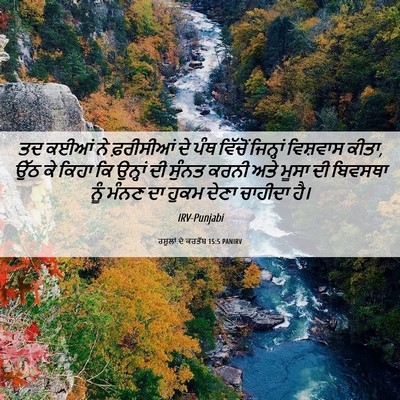Picture 06 - ਰਸੂਲਾਂ ਦੇ ਕਰਤੱਬ 15:5 PANIRV - ਤਦ ਕਈਆਂ ਨੇ - Bible Verse Picture