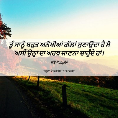 Picture 06 - ਰਸੂਲਾਂ ਦੇ ਕਰਤੱਬ 17:20 PANIRV - ਤੂੰ ਸਾਨੂੰ ਬਹੁਤ - Bible Verse Picture