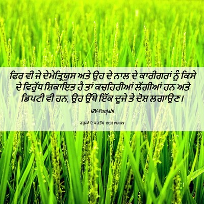 Picture 06 - ਰਸੂਲਾਂ ਦੇ ਕਰਤੱਬ 19:38 PANIRV - ਫਿਰ ਵੀ ਜੇ - Bible Verse Picture