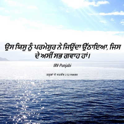 Picture 06 - ਰਸੂਲਾਂ ਦੇ ਕਰਤੱਬ 2:32 PANIRV - ਉਸ ਯਿਸੂ ਨੂੰ - Bible Verse Picture