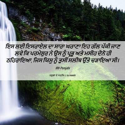 Picture 06 - ਰਸੂਲਾਂ ਦੇ ਕਰਤੱਬ 2:36 PANIRV - ਇਸ ਲਈ ਇਸਰਾਏਲ ਦਾ - Bible Verse Picture