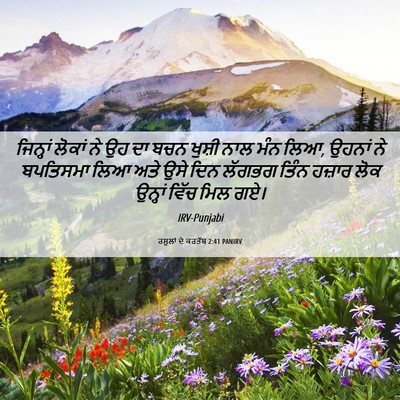 Picture 06 - ਰਸੂਲਾਂ ਦੇ ਕਰਤੱਬ 2:41 PANIRV - ਜਿਨ੍ਹਾਂ ਲੋਕਾਂ ਨੇ - Bible Verse Picture