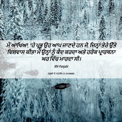 Picture 06 - ਰਸੂਲਾਂ ਦੇ ਕਰਤੱਬ 22:19 PANIRV - ਮੈਂ ਆਖਿਆ, “ਹੇ ਪ੍ਰਭੂ - Bible Verse Picture