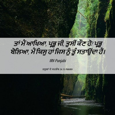 Picture 06 - ਰਸੂਲਾਂ ਦੇ ਕਰਤੱਬ 26:15 PANIRV - ਤਾਂ ਮੈਂ ਆਖਿਆ, ਪ੍ਰਭੂ - Bible Verse Picture