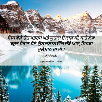 Picture 06 - ਰਸੂਲਾਂ ਦੇ ਕਰਤੱਬ 3:11 PANIRV - ਜਿਸ ਵੇਲੇ ਉਹ ਪਤਰਸ - Bible Verse Picture