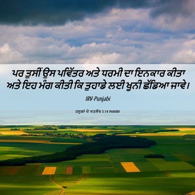 Picture 06 - ਰਸੂਲਾਂ ਦੇ ਕਰਤੱਬ 3:14 PANIRV - ਪਰ ਤੁਸੀਂ ਉਸ ਪਵਿੱਤਰ - Bible Verse Picture