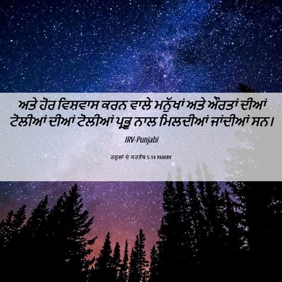 Picture 06 - ਰਸੂਲਾਂ ਦੇ ਕਰਤੱਬ 5:14 PANIRV - ਅਤੇ ਹੋਰ ਵਿਸ਼ਵਾਸ - Bible Verse Picture