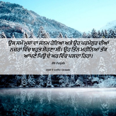 Picture 06 - ਰਸੂਲਾਂ ਦੇ ਕਰਤੱਬ 7:20 PANIRV - ਉਸ ਸਮੇਂ ਮੂਸਾ ਦਾ ਜਨਮ - Bible Verse Picture