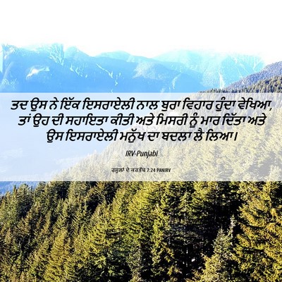 Picture 06 - ਰਸੂਲਾਂ ਦੇ ਕਰਤੱਬ 7:24 PANIRV - ਤਦ ਉਸ ਨੇ ਇੱਕ - Bible Verse Picture