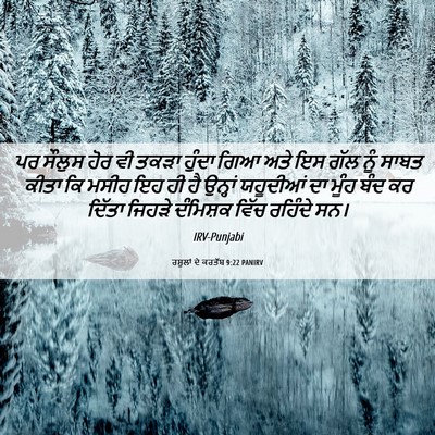 Picture 06 - ਰਸੂਲਾਂ ਦੇ ਕਰਤੱਬ 9:22 PANIRV - ਪਰ ਸੌਲੁਸ ਹੋਰ ਵੀ - Bible Verse Picture