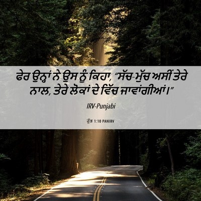 Picture 06 - ਰੁੱਤ 1:10 PANIRV - ਫੇਰ ਉਨ੍ਹਾਂ ਨੇ ਉਸ - Bible Verse Picture