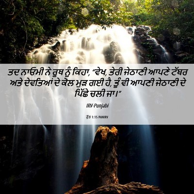 Picture 06 - ਰੁੱਤ 1:15 PANIRV - ਤਦ ਨਾਓਮੀ ਨੇ ਰੂਥ ਨੂੰ - Bible Verse Picture