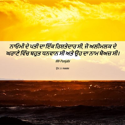 Picture 06 - ਰੁੱਤ 2:1 PANIRV - ਨਾਓਮੀ ਦੇ ਪਤੀ ਦਾ ਇੱਕ - Bible Verse Picture