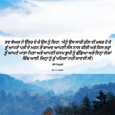 Picture 06 - ਰੁੱਤ 2:11 PANIRV - ਤਦ ਬੋਅਜ਼ ਨੇ ਉੱਤਰ ਦੇ - Bible Verse Picture