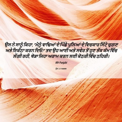Picture 06 - ਰੁੱਤ 2:7 PANIRV - ਉਸ ਨੇ ਸਾਨੂੰ ਕਿਹਾ, - Bible Verse Picture
