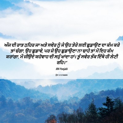 Picture 06 - ਰੁੱਤ 3:13 PANIRV - ਅੱਜ ਦੀ ਰਾਤ ਠਹਿਰ ਜਾ - Bible Verse Picture