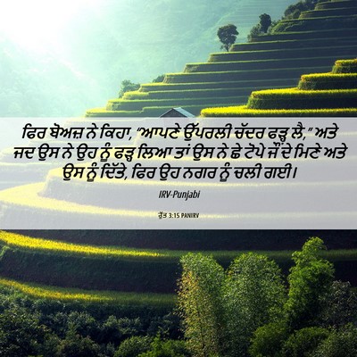 Picture 06 - ਰੁੱਤ 3:15 PANIRV - ਫਿਰ ਬੋਅਜ਼ ਨੇ ਕਿਹਾ, - Bible Verse Picture