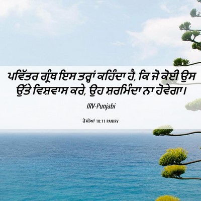 Picture 06 - ਰੋਮੀਆਂ 10:11 PANIRV - ਪਵਿੱਤਰ ਗ੍ਰੰਥ ਇਸ - Bible Verse Picture