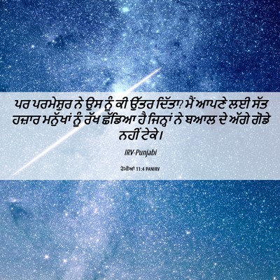 Picture 06 - ਰੋਮੀਆਂ 11:4 PANIRV - ਪਰ ਪਰਮੇਸ਼ੁਰ ਨੇ ਉਸ - Bible Verse Picture