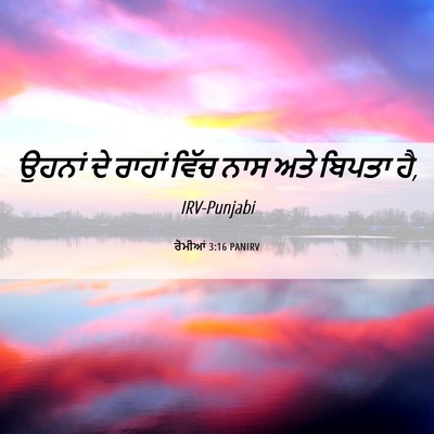 Picture 06 - ਰੋਮੀਆਂ 3:16 PANIRV - ਉਹਨਾਂ ਦੇ ਰਾਹਾਂ - Bible Verse Picture