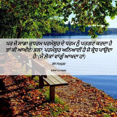 Picture 06 - ਰੋਮੀਆਂ 3:5 PANIRV - ਪਰ ਜੇ ਸਾਡਾ ਕੁਧਰਮ - Bible Verse Picture