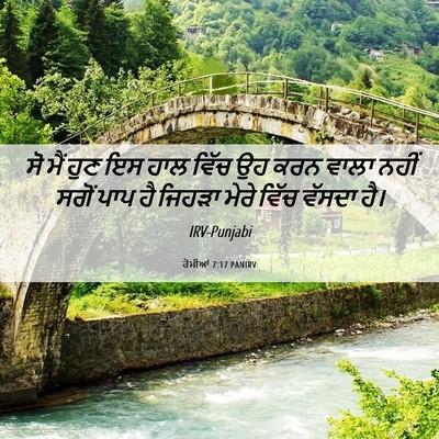 Picture 06 - ਰੋਮੀਆਂ 7:17 PANIRV - ਸੋ ਮੈਂ ਹੁਣ ਇਸ ਹਾਲ - Bible Verse Picture