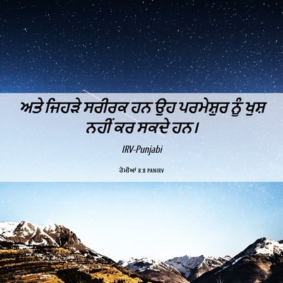 Picture 06 - ਰੋਮੀਆਂ 8:8 PANIRV - ਅਤੇ ਜਿਹੜੇ ਸਰੀਰਕ ਹਨ - Bible Verse Picture