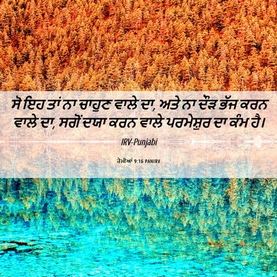 Picture 06 - ਰੋਮੀਆਂ 9:16 PANIRV - ਸੋ ਇਹ ਤਾਂ ਨਾ ਚਾਹੁਣ - Bible Verse Picture