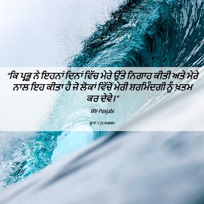 Picture 06 - ਲੂਕਾ 1:25 PANIRV - “ਕਿ ਪ੍ਰਭੂ ਨੇ ਇਹਨਾਂ - Bible Verse Picture