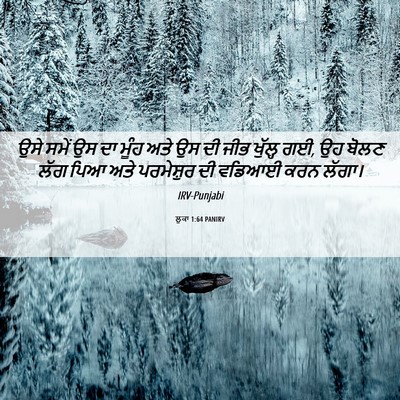 Picture 06 - ਲੂਕਾ 1:64 PANIRV - ਉਸੇ ਸਮੇਂ ਉਸ ਦਾ ਮੂੰਹ - Bible Verse Picture