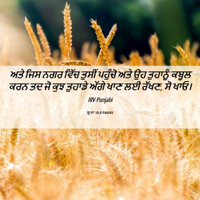 Picture 06 - ਲੂਕਾ 10:8 PANIRV - ਅਤੇ ਜਿਸ ਨਗਰ ਵਿੱਚ - Bible Verse Picture