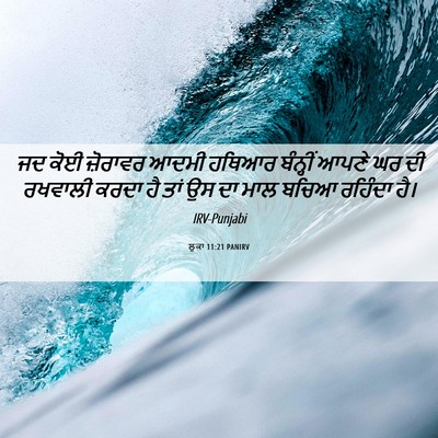 Picture 06 - ਲੂਕਾ 11:21 PANIRV - ਜਦ ਕੋਈ ਜ਼ੋਰਾਵਰ - Bible Verse Picture