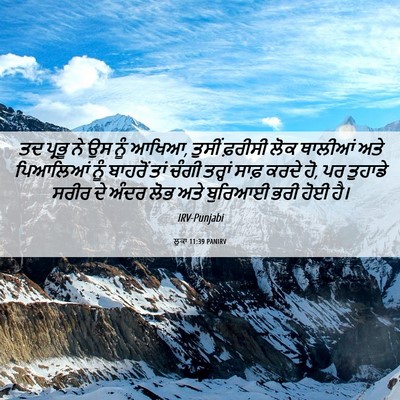 Picture 06 - ਲੂਕਾ 11:39 PANIRV - ਤਦ ਪ੍ਰਭੂ ਨੇ ਉਸ ਨੂੰ - Bible Verse Picture