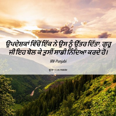 Picture 06 - ਲੂਕਾ 11:45 PANIRV - ਉਪਦੇਸ਼ਕਾਂ ਵਿੱਚੋਂ - Bible Verse Picture