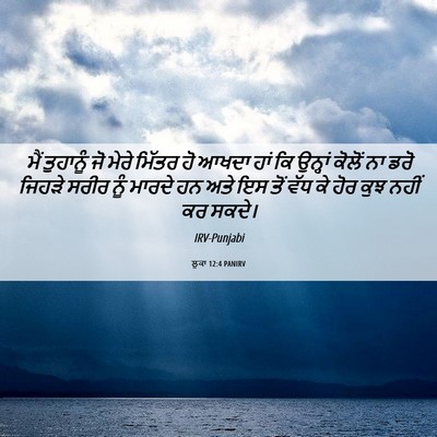 Picture 06 - ਲੂਕਾ 12:4 PANIRV - ਮੈਂ ਤੁਹਾਨੂੰ ਜੋ - Bible Verse Picture
