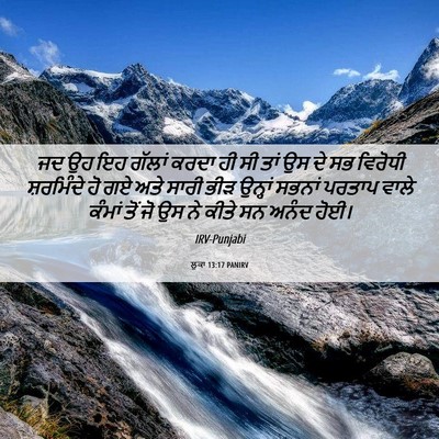 Picture 06 - ਲੂਕਾ 13:17 PANIRV - ਜਦ ਉਹ ਇਹ ਗੱਲਾਂ ਕਰਦਾ - Bible Verse Picture