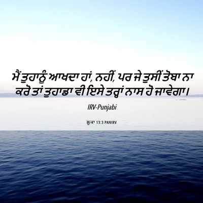Picture 06 - ਲੂਕਾ 13:3 PANIRV - ਮੈਂ ਤੁਹਾਨੂੰ ਆਖਦਾ - Bible Verse Picture